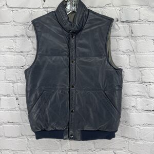 Vintage M. Julian - Small - Black Leather Bomber Vest Made In Korea Reversible